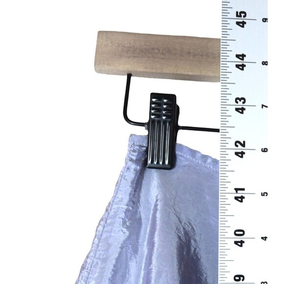 Y2K Vtg BEBE Purple Gray Iridescent Maxi Skirt Balloon Ruched Futuristic Medium - Picture 7 of 10